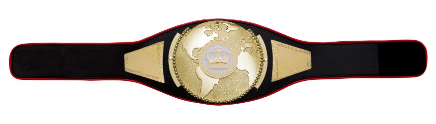 CHAMPIONSHIP BELT PROGLOBE/G/WHTGEMG - AVAILABLE IN 6+ COLOURS
